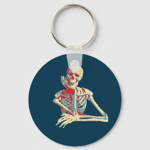 Retro Skeleton Key Ring