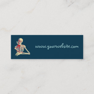 Retro Skeleton Mini Business Card