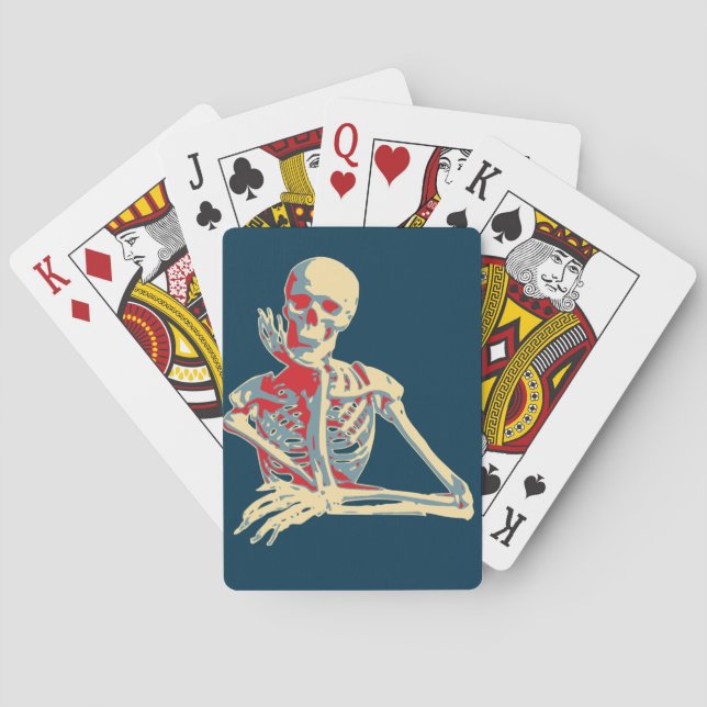 Retro Skeleton Playing Cards (Back)