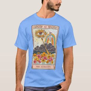 Retro Skeleton Riding Cloud The Audacity Tarot Car T-Shirt