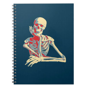 Retro Skeleton Spiral Notebook