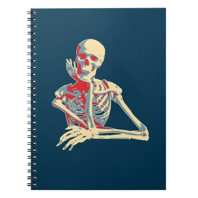 Retro Skeleton Spiral Notebook (Front)