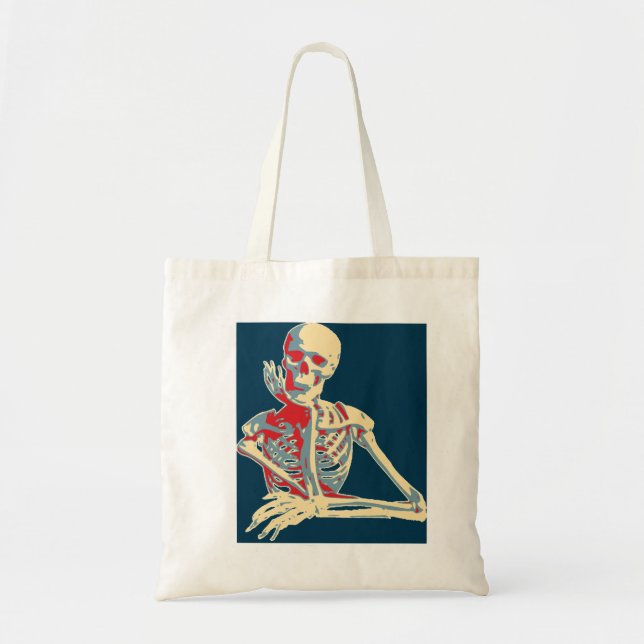 Retro Skeleton Tote Bag (Front)