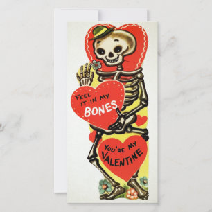 Retro Skeleton Valentine's Card
