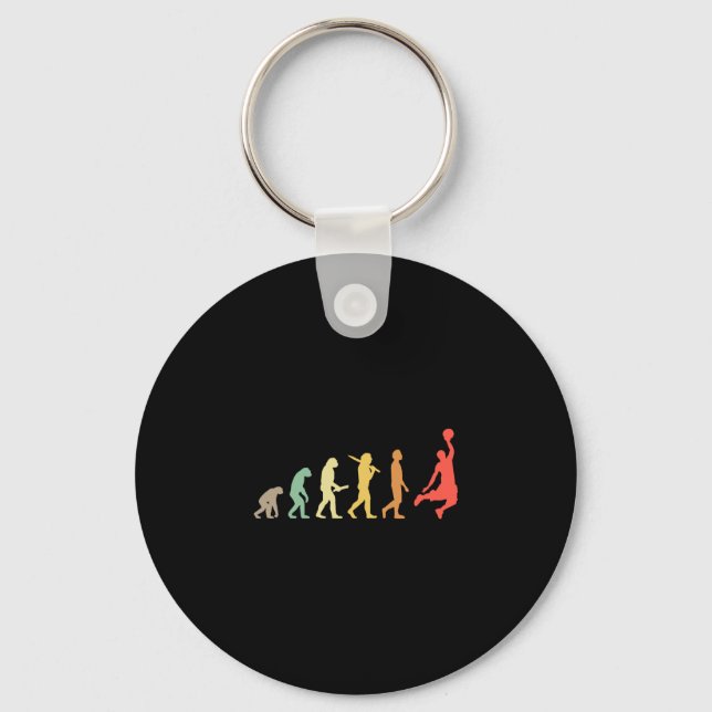 Retro Sketll Evolution Gift For Sketll Players  Key Ring (Front)