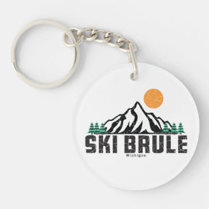 Retro Ski Brule Key Ring