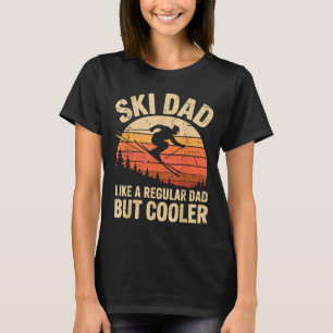 Retro ski dad cooler funny skiing winter sport T-Shirt
