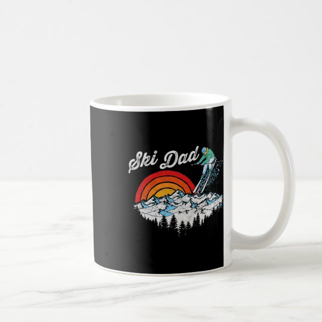 Retro Ski Dad Vintage Skiing Graphic  Coffee Mug (Right)