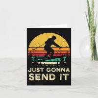 Retro Ski Gifts Gonna Send It Meme Funny Skier Gif