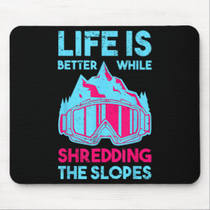 Retro Ski Goggles Vintage 80s 90s Skiing Outfit _1 Mouse Pad