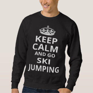 Retro Ski Jumping 'Keep Calm and Go Ski Jumping' Sweatshirt