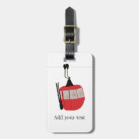 Retro Ski Lift Skiing Snow Mountain Illustration