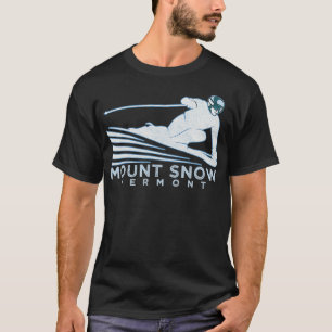 Retro Ski Mount Snow VT Illustration Vintage T-Shirt