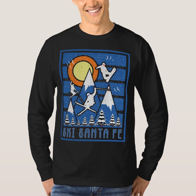 Retro Ski Santa Fe  T-Shirt (Front)