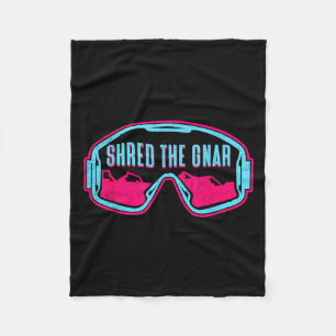 Retro Ski Snowboard Goggles Vintage 80s 90s Skiing Fleece Blanket