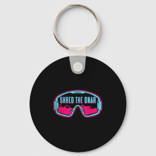 Retro Ski Snowboard Goggles Vintage 80s 90s Skiing Key Ring