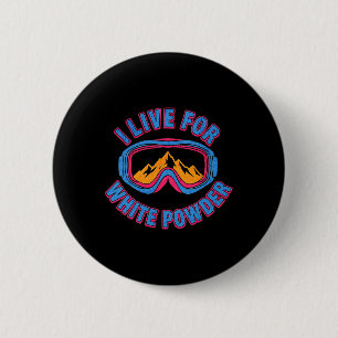 Retro Ski Snowboard Men Women Vintage 80s 90s Skii 6 Cm Round Badge