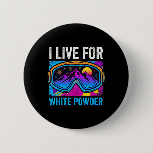 Retro Ski Snowboard Men Women Vintage 80s 90s Skii 6 Cm Round Badge