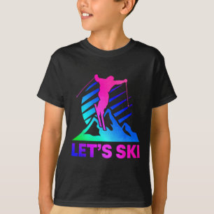 Retro Ski Vintage 80s 90s Skiing Outfit 2  T-Shirt