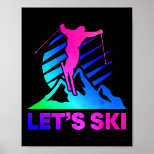 Retro Ski Vintage 80s 90s Skiing Outfit _4 Poster