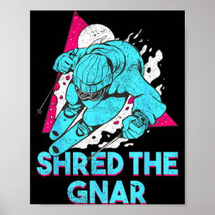 Retro ski vintage 80s 90s skiing outfit  poster