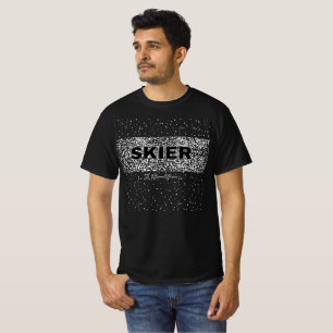 Retro Skier Design with Japanese Text T-Shirt