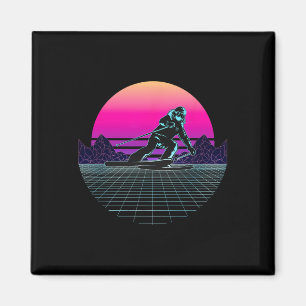 Retro Skier - Skiing Lover Winter Sports Lover Ski Magnet