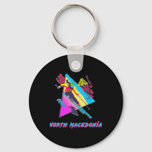 Retro Skiing Adventure In North Macedonia Ski Skii Key Ring