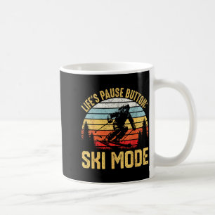 Retro skiing adventure ski enthusiasts coffee mug