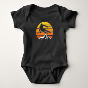 Retro Skiing Baby Bodysuit