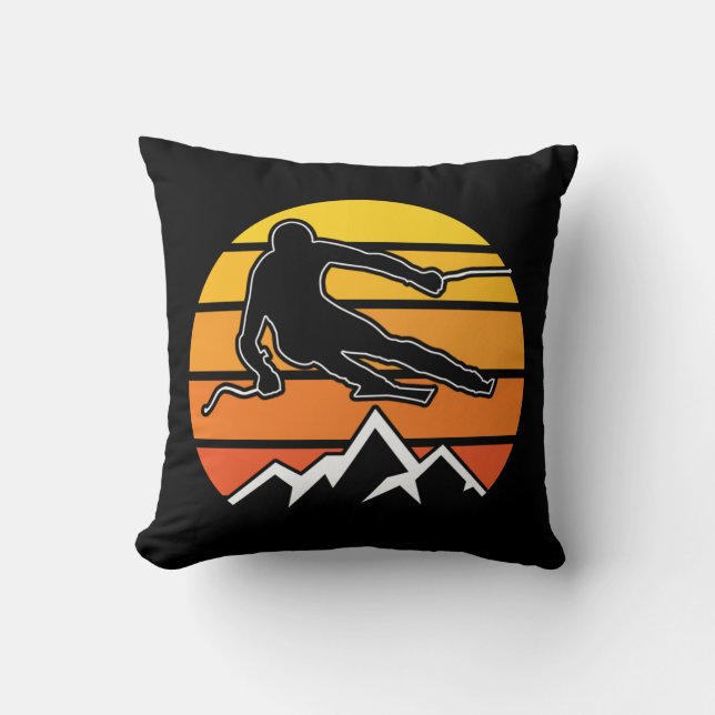 Retro Skiing Cushion (Front)