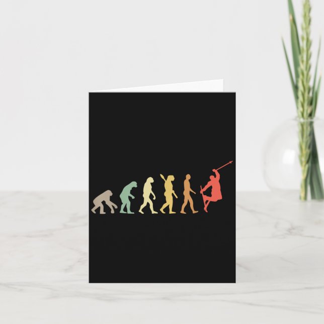 Retro Skiing Evolution For Skiers Skiing Season  Card (Front)