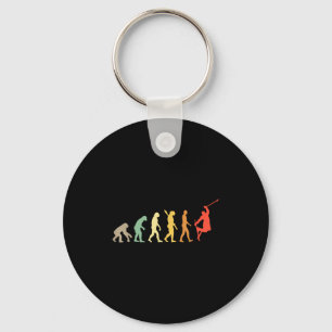 Retro skiing evolution for skiers skiing season key ring