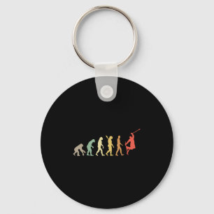 Retro Skiing Evolution For Skiers Skiing Season Key Ring