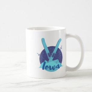 Retro Skiing Graphic For Iowa Ski Resort Vacation Coffee Mug