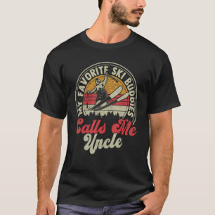 Retro Skiing My Favorite Ski Buddies Call Me Uncl T-Shirt