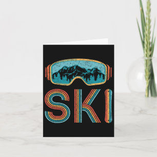 Retro Skiing Shirt For Men Women Vintage Snowboard Card
