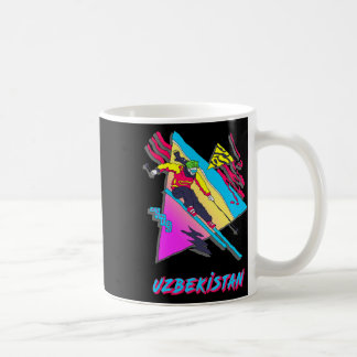 Retro Skiing Style Uzbekistan Adventure Ski Skier Coffee Mug