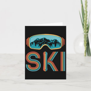 Retro Skiing Winter Sport Shirt For Men Women Snow Card