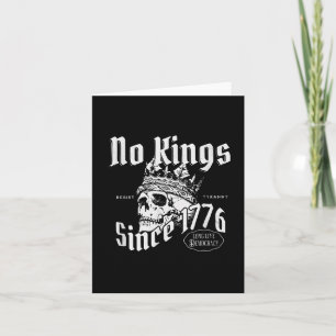 Retro Skull No Kings Since 1776 Resist  Card