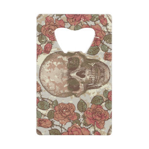 Retro Skulls and Roses Ornament