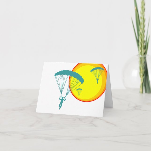 retro sky divers card (Front)