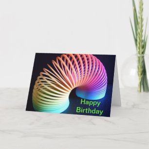Retro Slinky Birthday Card personalise