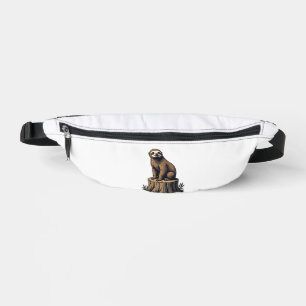 Retro Sloth Engraving Wildlife Shirt (3) Bum Bags