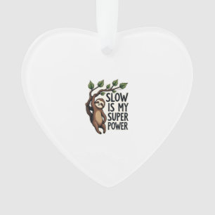 Retro Sloth Quote Shirt Funny Slow Life Vintage Te Ornament