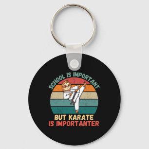 Retro Sloth School Is Important Karate Is Importan Key Ring