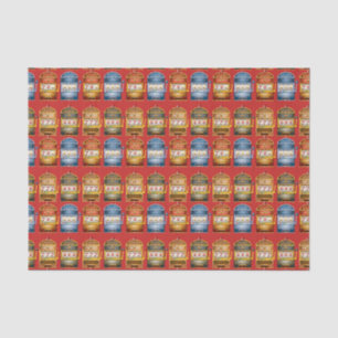 Retro Slots Pattern Tissue Paper