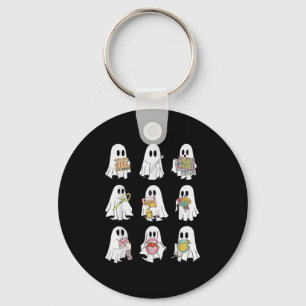 Retro Slp Ghost Halloween Speech Therapy Autumn Fa Key Ring