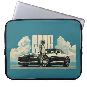 Retro SLS Supercar Racing Driver Graphic Laptop Sl Sleeve
