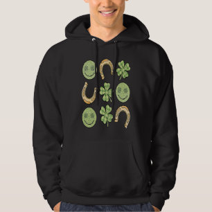 Retro Smiles Horseshoe & four leaf c St Patricks D Hoodie